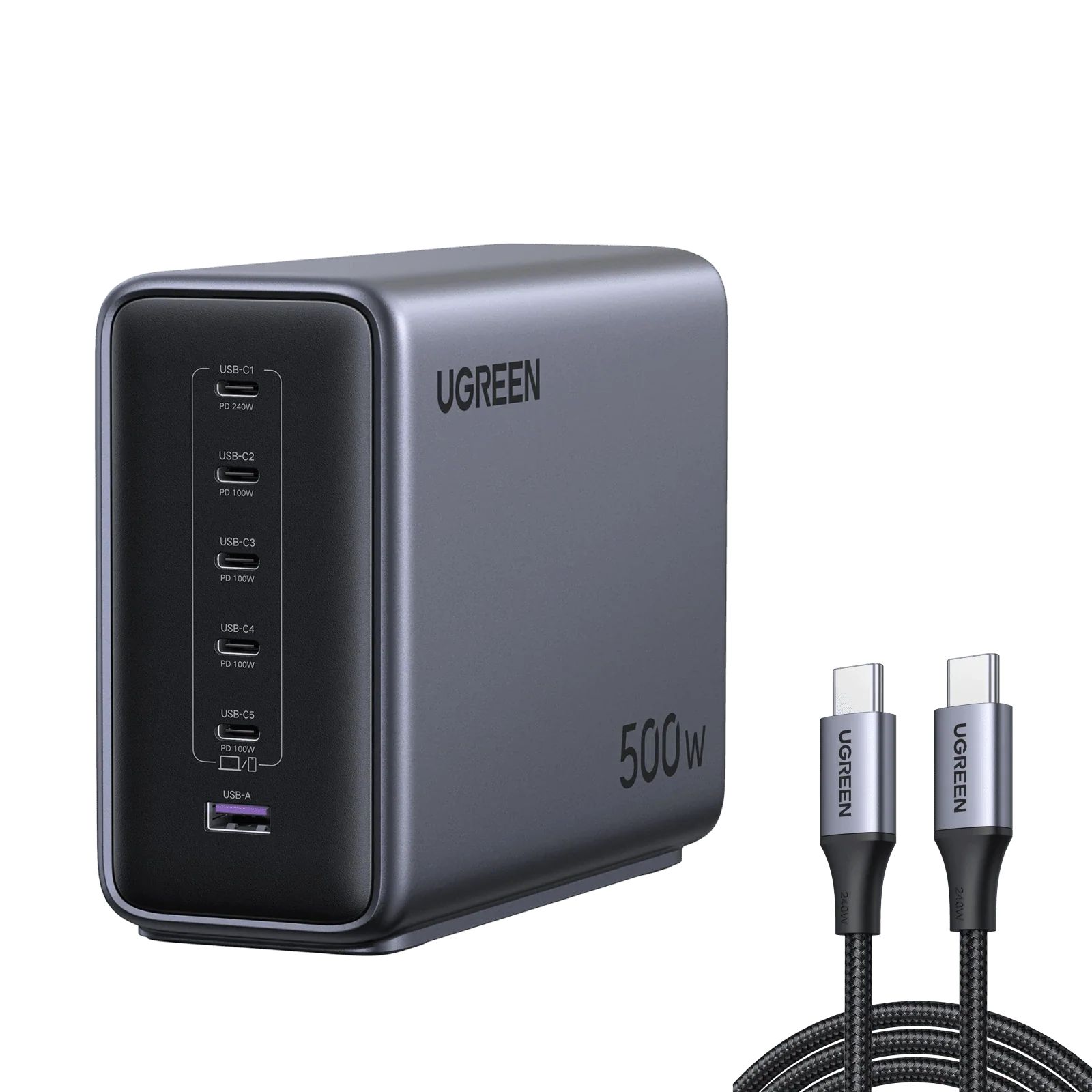 UGREEN 500W Desktop Charger + 240W USB-C-kabel