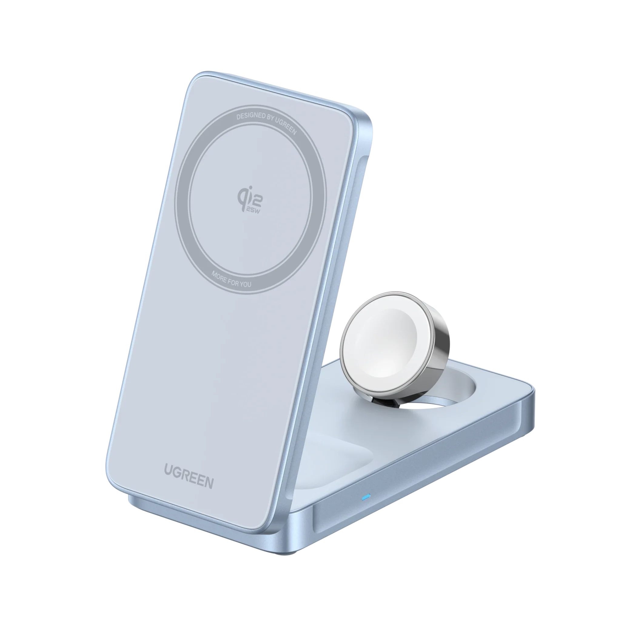UGREEN MagFlow 3-i-1 magnetisk trådløs oplader (Qi2 25W, MagSafe-kompatibel)