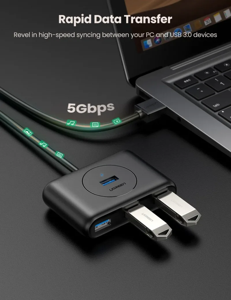 UGREEN Hub dati USB 3.0 4-in-1