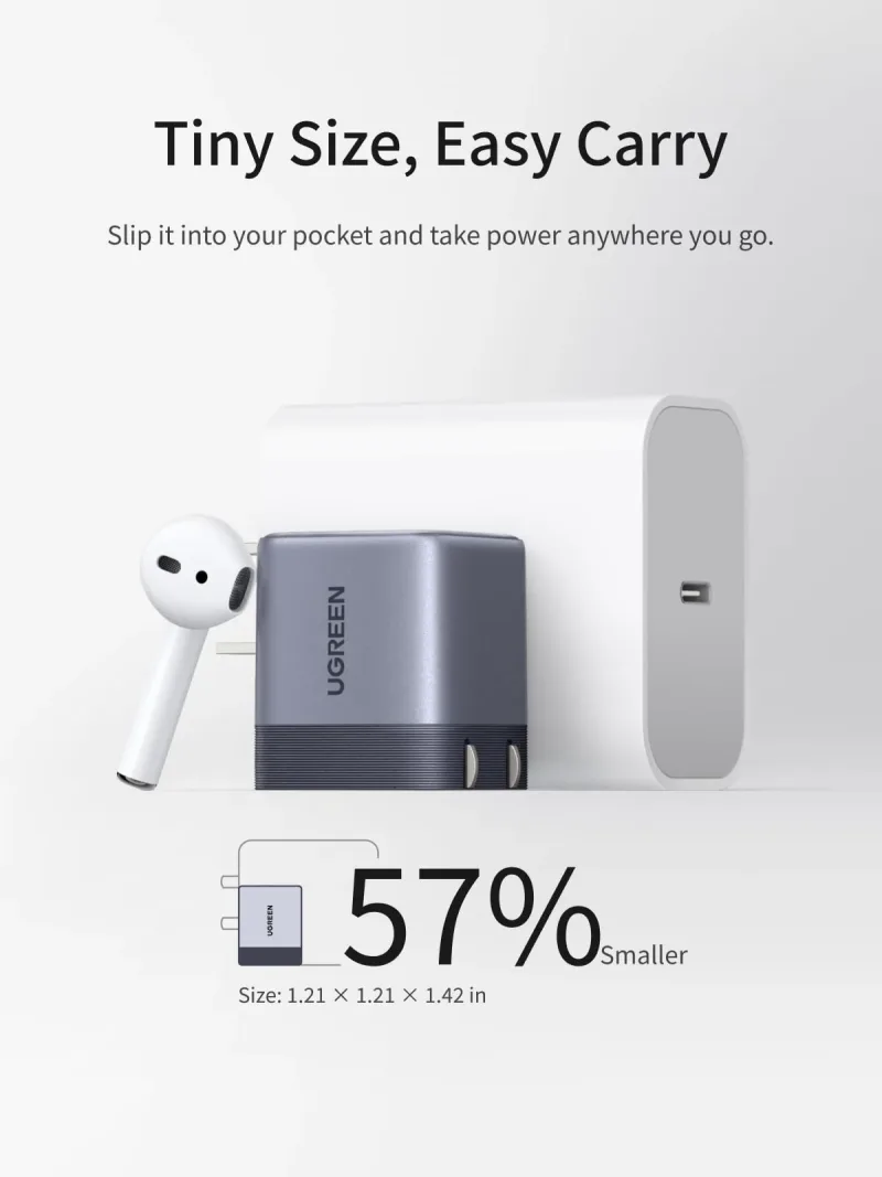 UGREEN Nexode Air USB-C Charger (45W, GaN, Foldable Plug)