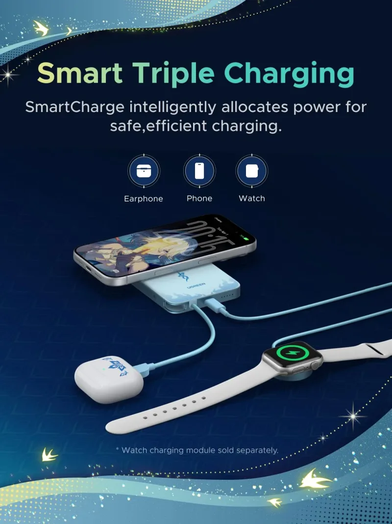 UGREEN x Honkai: Star Rail 10.000mAh 30W Magnetisk Powerbank