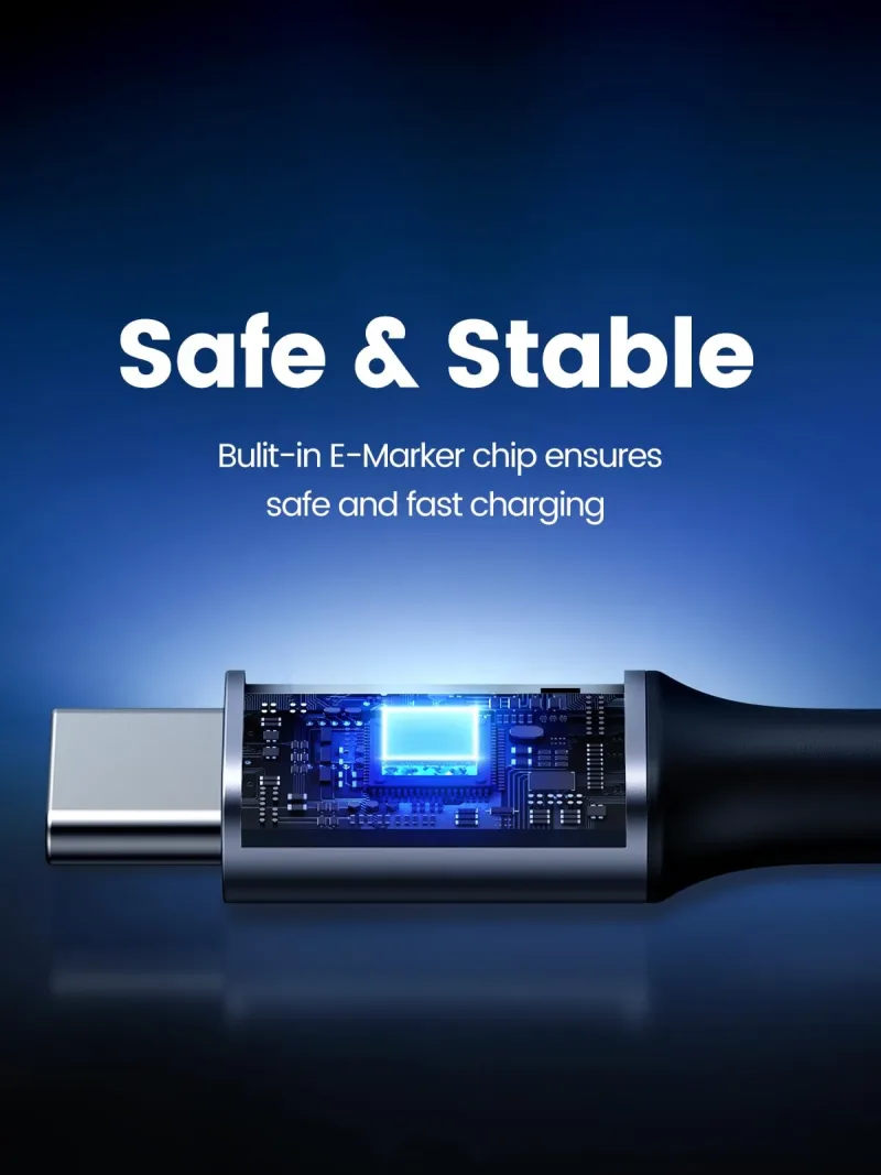 UGREEN 100W USB-C-kabel 90 graders Type-C-laddningskabel 10FT