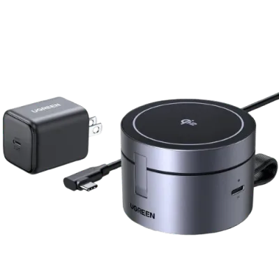 UGREEN UNO 3-i-1 magnetisk trådløs oplader 25W (MagSafe-kompatibel)