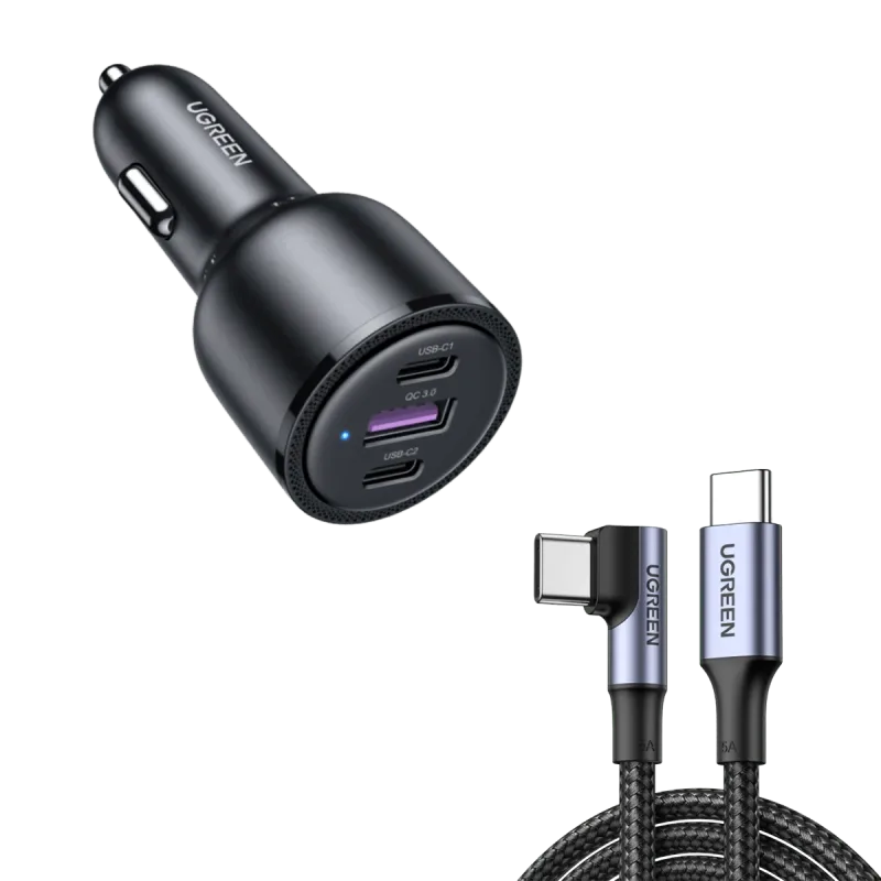 UGREEN Pengisi Daya Mobil USB C 69W