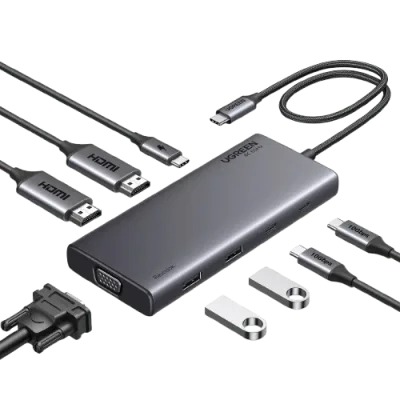 UGREEN 8-i-1 USB-C 4K-dockningsstation för dubbla skärmar