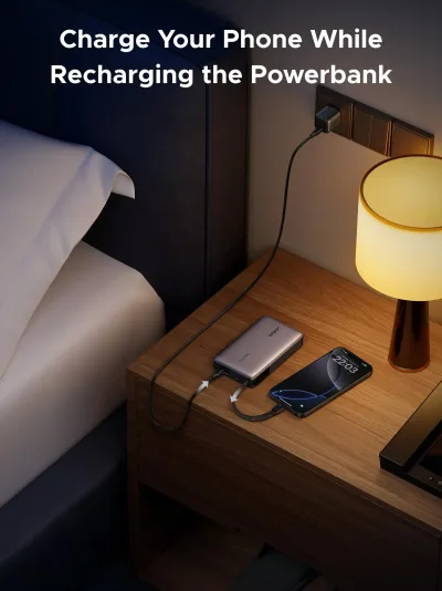 UGREEN Nexode Power Bank 20000mAh 145W med indbygget USB-C-kabel