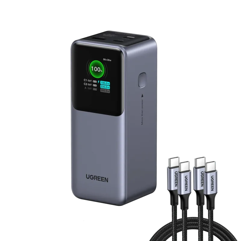 UGREEN 130W powerbank med USB-C-kabel