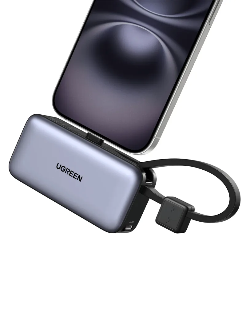 UGREEN Mini Power Bank 5000mAh 22.5W with Built-in Cable