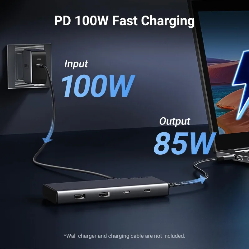 UGREEN 8-in-1 USB-C dockingstation met dualmonitor