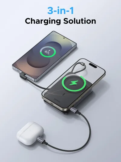 UGREEN 10000mAh Qi2 15W 磁気式モバイルバッテリー