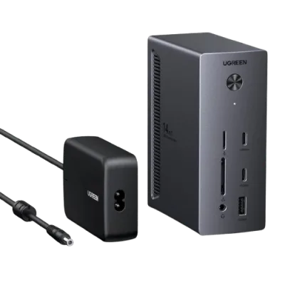UGREEN USB-C-dockningsstation 3 skärmar 4K – 10 Gbps & 100 W laddning