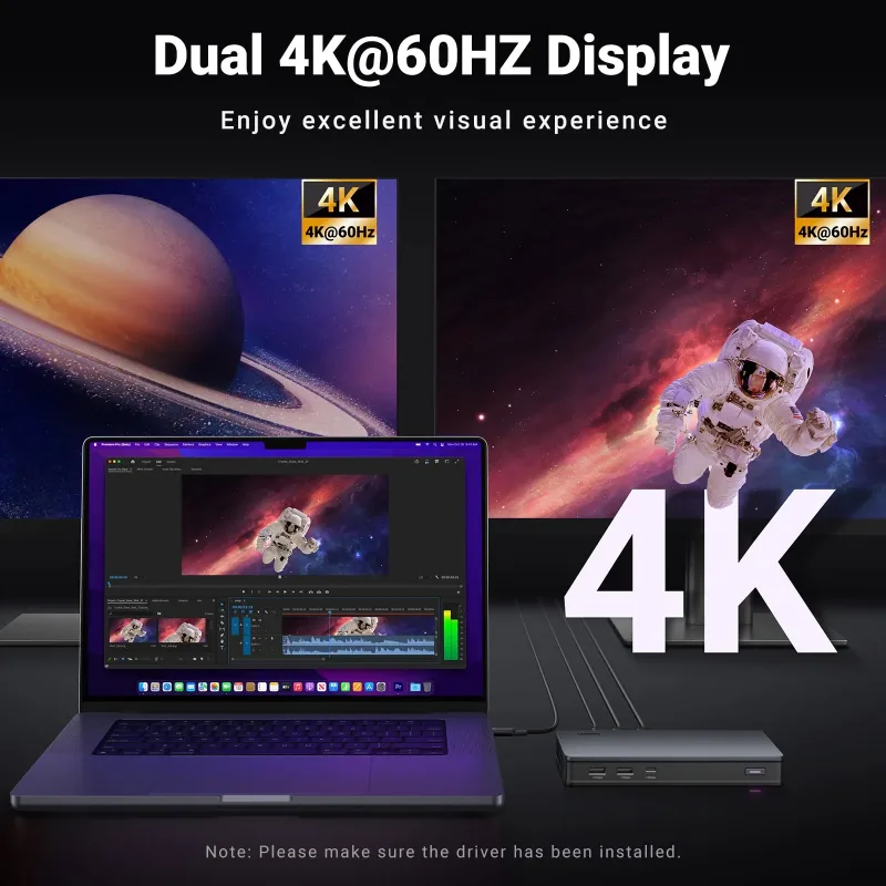 Station d'accueil UGREEN Revodok Pro 9-en-1 4K Multi-Écran