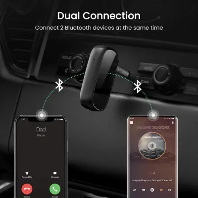 UGREEN Adaptador Bluetooth 5.1 Aux para coche
