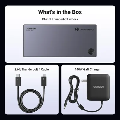 Estação de acoplamento UGREEN Revodok Max 13-em-1 Thunderbolt 4