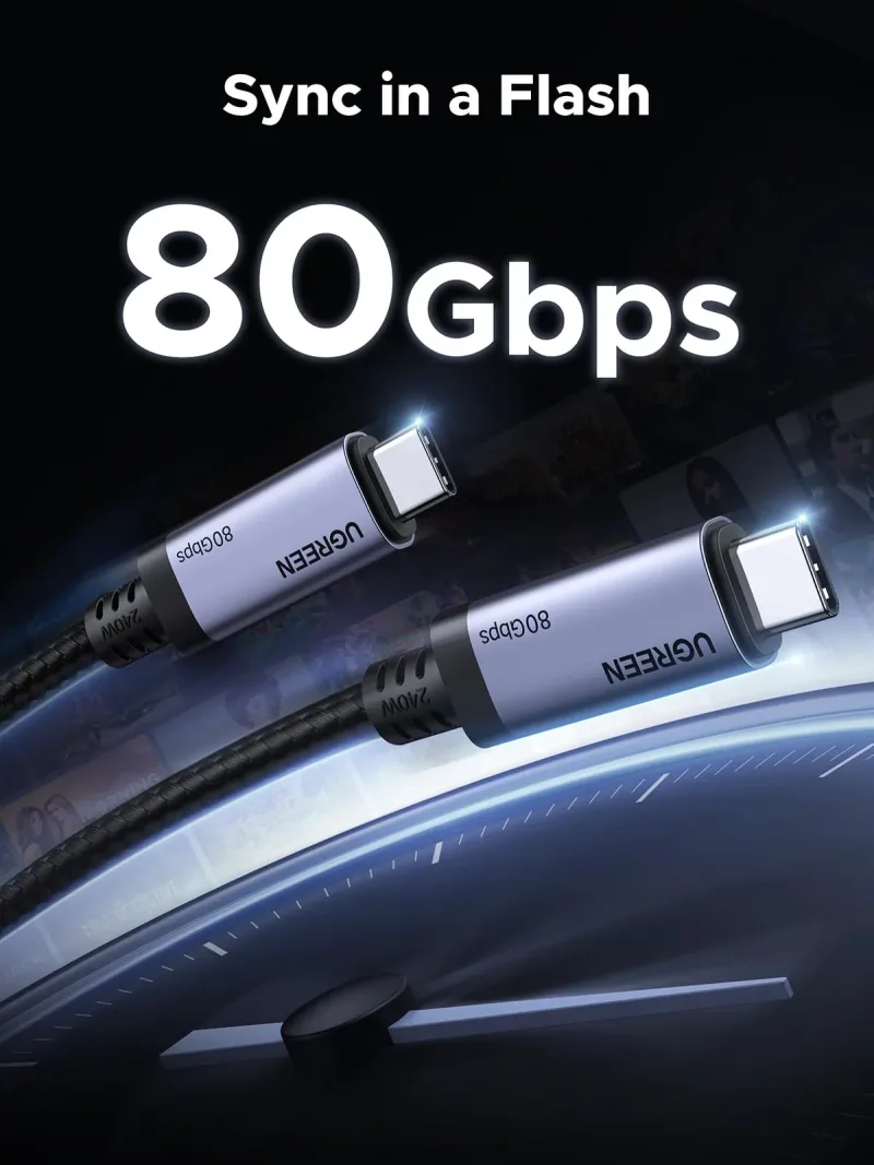 Câble UGREEN USB4 Gen4 240W USB-C vers USB-C