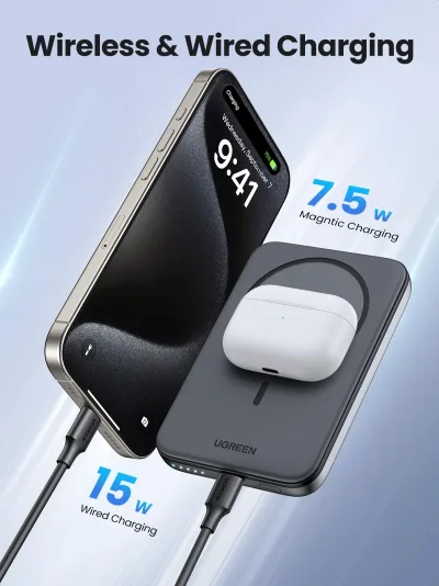 UGREEN 5000mAh MagSafe-powerbank för iPhone