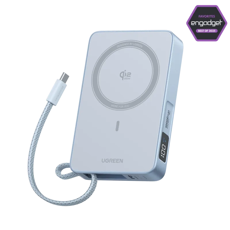UGREEN MagFlow 자기 무선 보조배터리 10000mAh Qi2 25W