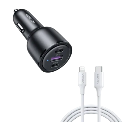 UGREEN Pengisi Daya Mobil USB C 69W