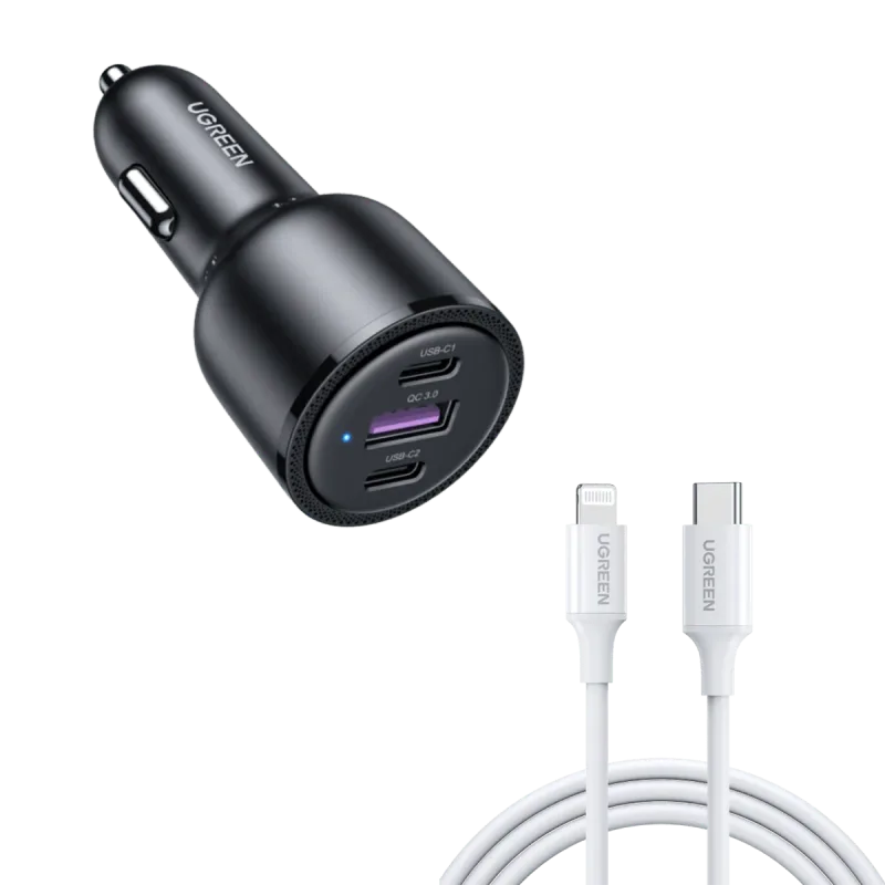 UGREEN Pengisi Daya Mobil USB C 69W