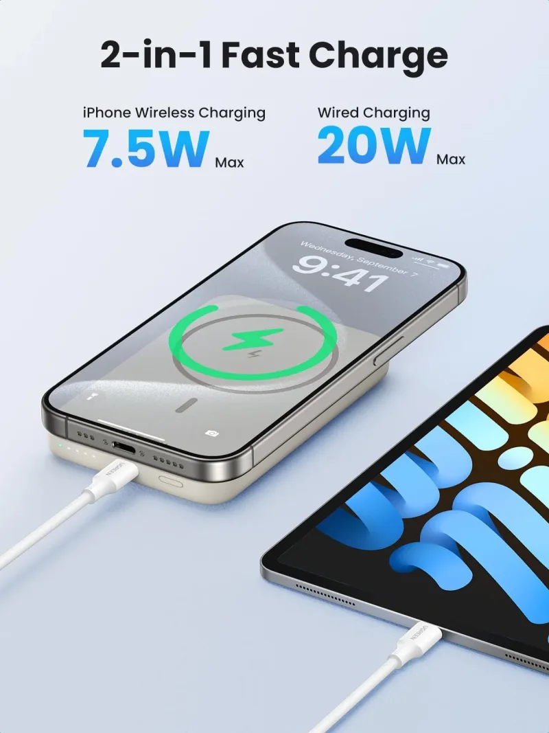 UGREEN 마그네틱 무선 보조배터리 10000mAh 20W