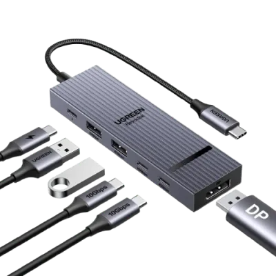 UGREEN Revodok Hub USB-C 6-en-1 avec DisplayPort 4K