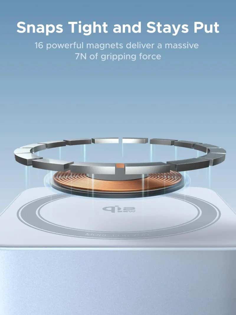 UGREEN MagFlow Pengisi Daya Nirkabel Magnetik 2-in-1 (Qi2 25W, Kompatibel dengan MagSafe)