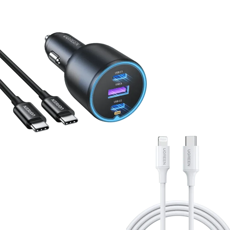 Cargador de coche UGREEN USB-C de 130W