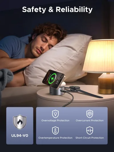 UGREEN UNO 3-in-1 Magnetisches kabelloses Ladegerät 25W (MagSafe-kompatibel)