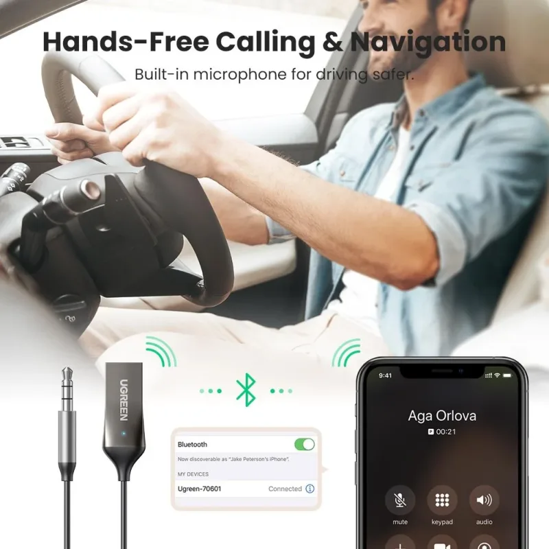 UGREEN Aux–Bluetooth 5.0 -adapteri