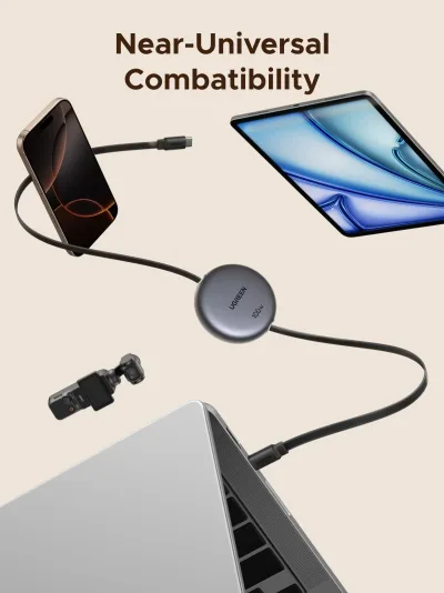 UGREEN Nexode 伸縮 USB-C 充電線 100W