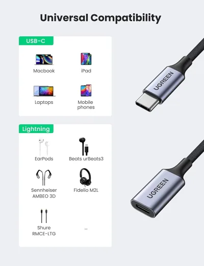 UGREEN USB C til Lightning-lydadapter