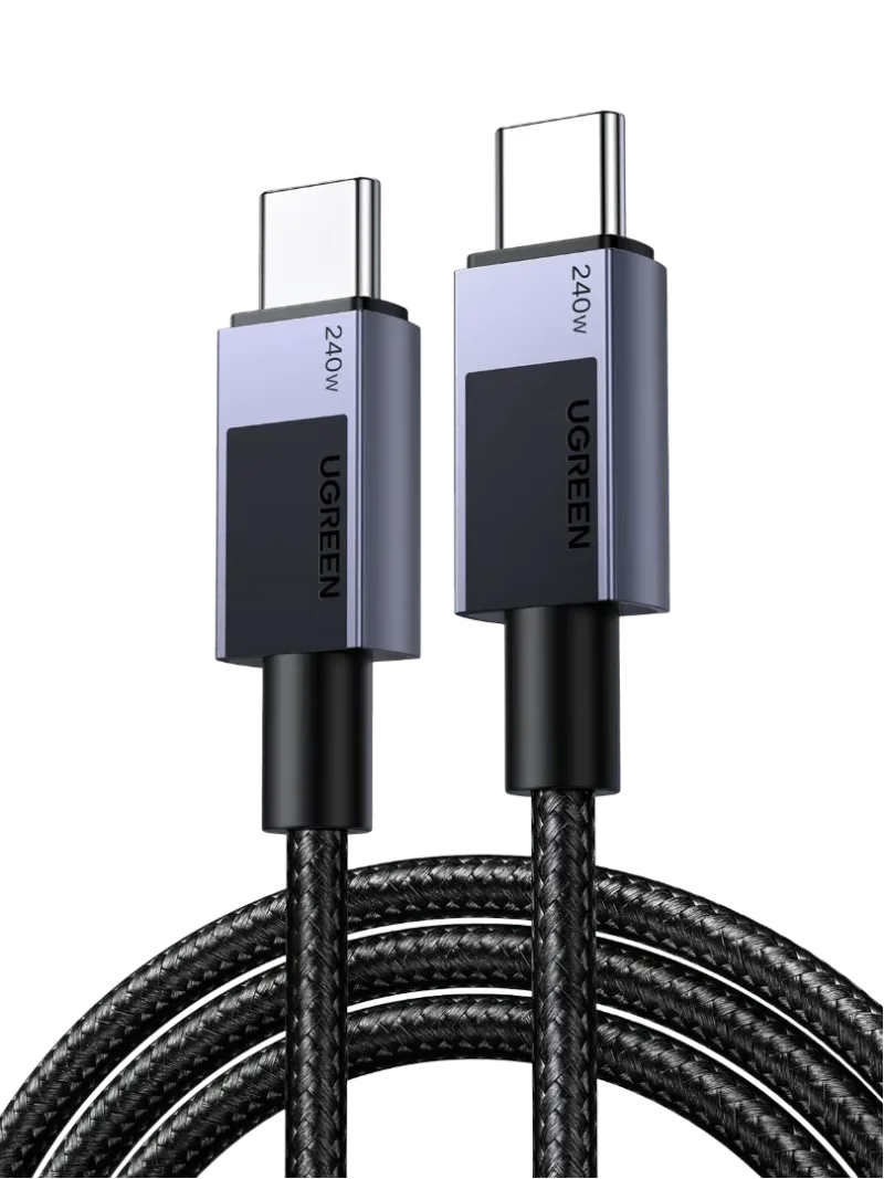 Câble USB C vers USB C UGREEN, câble USB C 240W charge rapide, câble de chargeur USB C Type C compatible avec MacBook Pro/Air, iPhone 16/16 Pro/16 Pro Max/15, Galaxy S24/S23, iPad Pro/Air/Mini 6, 2 m