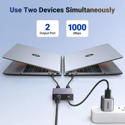UGREEN Splitter Ethernet 1 a 2