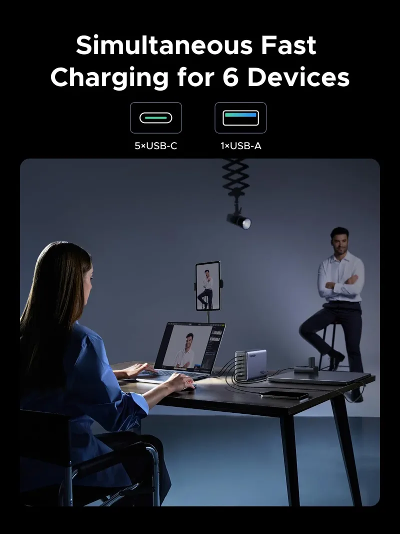 UGREEN 500W Desktop Charger + 240W USB-C-kabel
