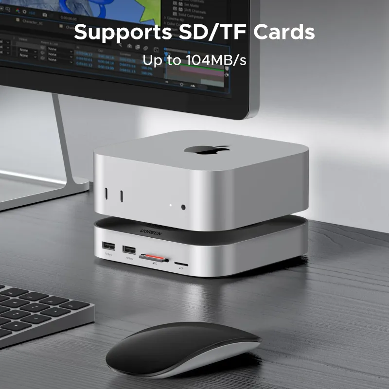 Station d'accueil UGREEN 11-en-1 pour Mac mini avec extension SSD