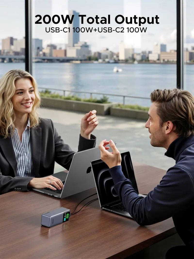 UGREEN 200W Power Bank + 240W USB-C-kabel bundt