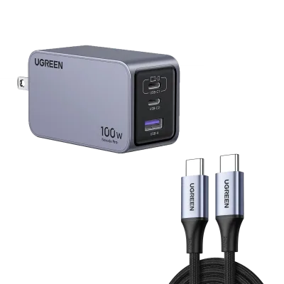 UGREEN Nexode Pro 100W 3-Port GaN Schnellladegerät für iPhone