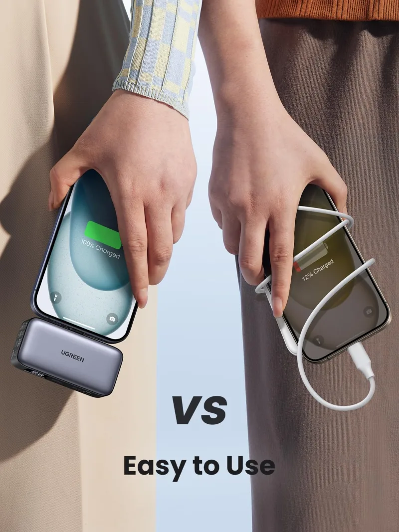 UGREEN 5000mAh USB-C 보조배터리 (케이블 포함)