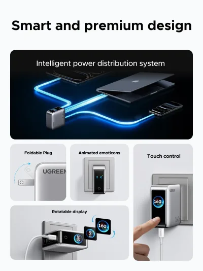 UGREEN Nexode Pro 160W 5포트 USB-C 충전기