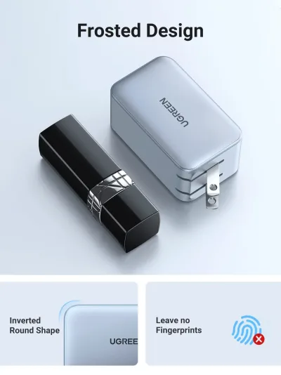 UGREEN Nexode 65W USB C GaN Oplader-3 Porte Vægoplader Bundle