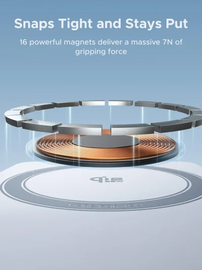 UGREEN MagFlow 2-in-1 자기 무선 충전기 25W (MagSafe 호환)