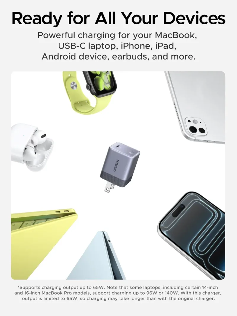 Power Bank UGREEN 25000mAh e Carregador Nexode Air 65W