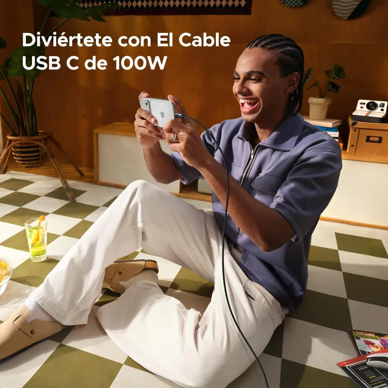 UGREEN UNO USB-C - USB-C -kaapeli 100W, 2 kpl