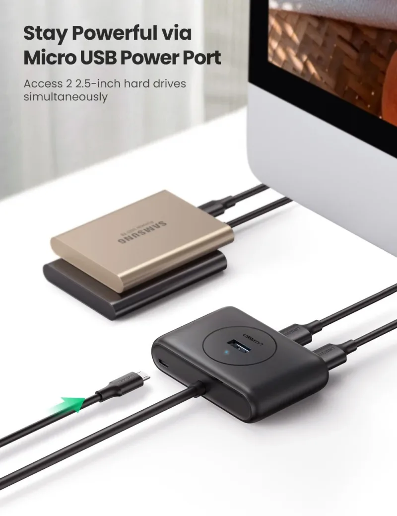UGREEN Hub dati USB 3.0 4-in-1