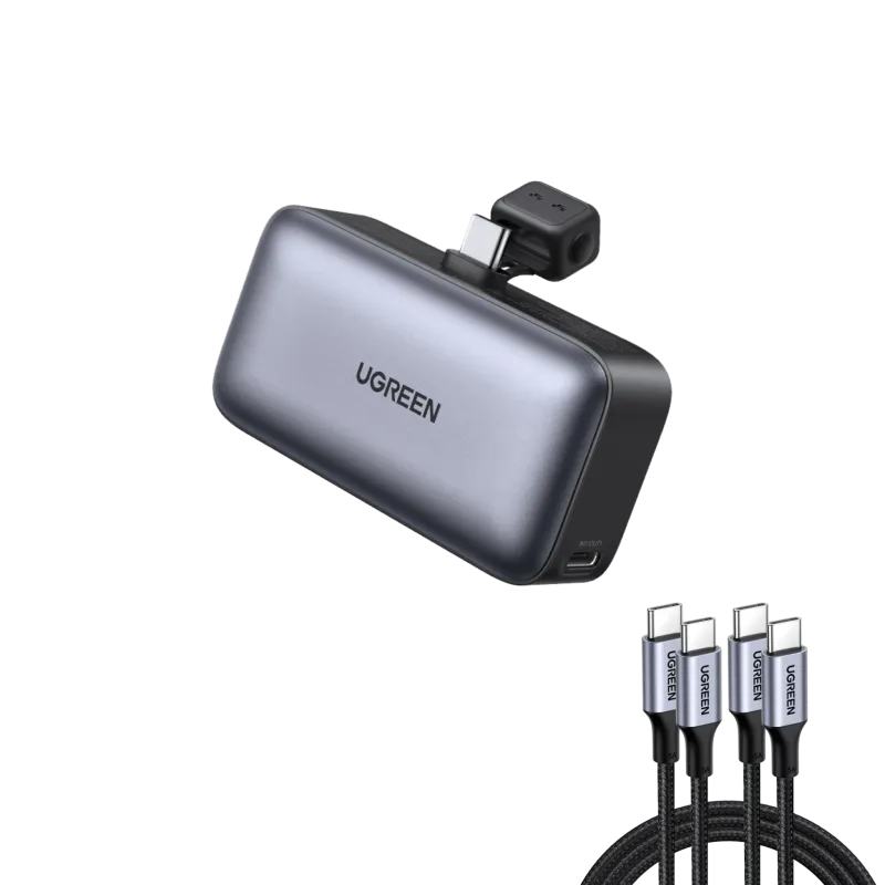 UGREEN 5000mAh USB-C 보조배터리 (케이블 포함)