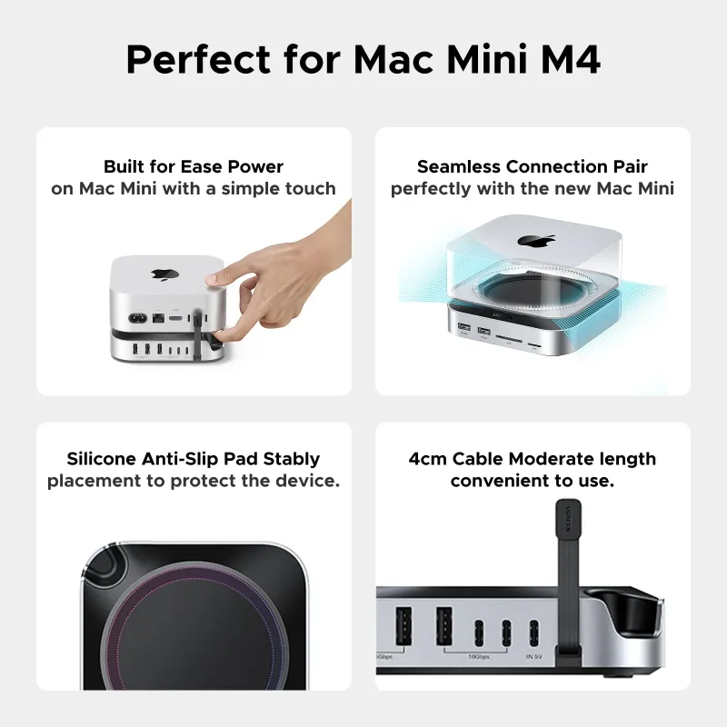 Station d'accueil UGREEN 11-en-1 pour Mac mini avec extension SSD