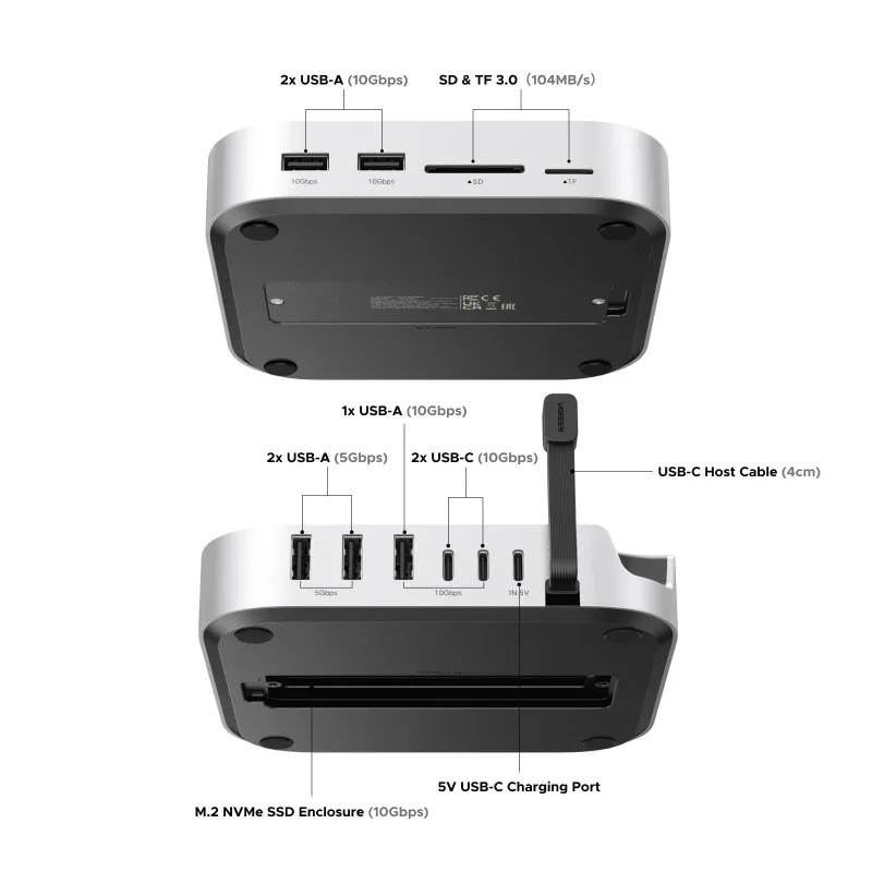UGREEN Mac mini 11-i-1 dockningsstation med SSD-expansion