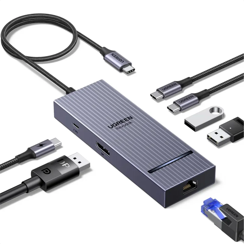 UGREEN Revodok Pro Hub USB-C 7-en-1 avec DisplayPort 4K