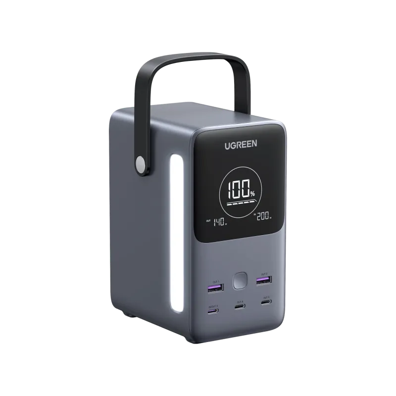 UGREEN 휴대용 파워 스테이션 48000mAh 300W (스마트 디지털 디스플레이 탑재)