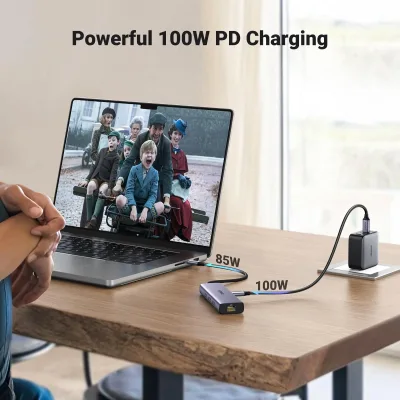 UGREEN Revodok 6-in-1 USB-C -keskitin Gigabit Ethernet -sovittimella ja 4K HDMI:llä